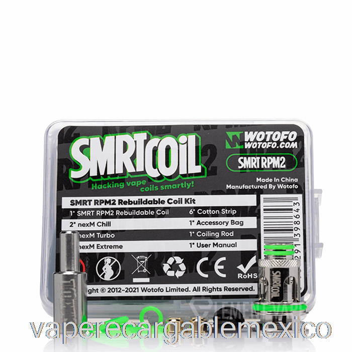 Kit De Bobina Reconstruible Vape Recargable Wotofo Smrt [rpm2] Kit De Bobina Reconstruible